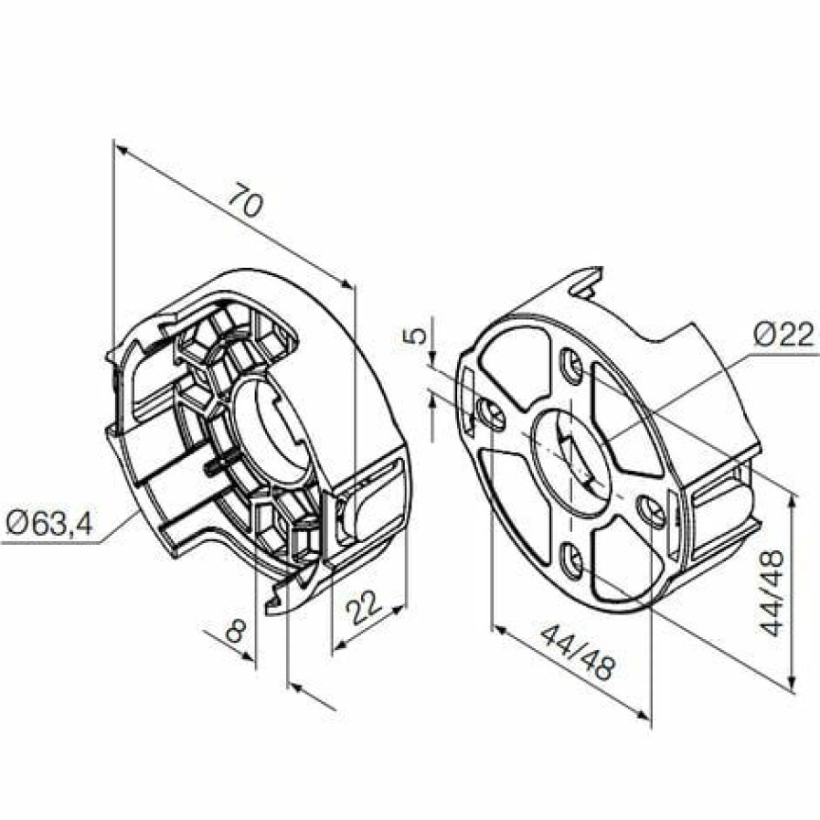 Electricit * | Support Compact En Plastique Pour Nice Era O45 Mm Nice