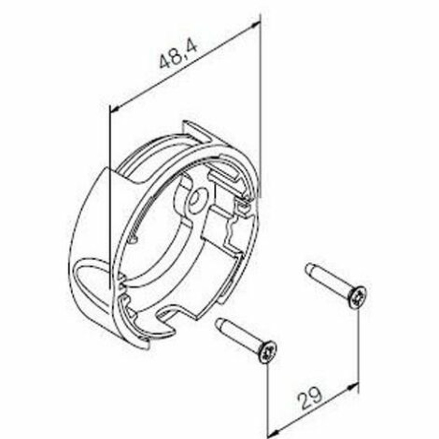 Electricit * | Era S Support Compact Noir, 2 Vis Internes Inclus Nice Nice